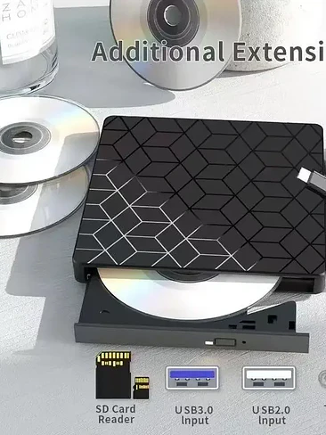 🖥️ ¡LECTOR Y GRABADOR DE CD/DVD EXTERNO VERSÁTIL 8 EN 1 PARA LAPTOP! 💿⚡ 5