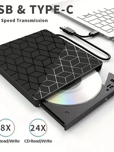 🖥️ ¡LECTOR Y GRABADOR DE CD/DVD EXTERNO VERSÁTIL 8 EN 1 PARA LAPTOP! 💿⚡ 6