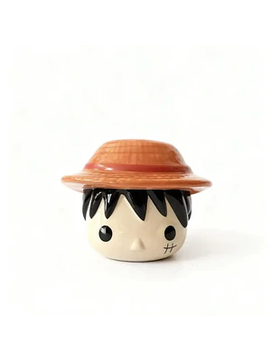 🏴‍☠️ ¡TAZÓN MUG DE CERÁMICA PREMIUM MONKEY D. LUFFY 3D CON TAPA DE SOMBRERO DE PAJA! 👒🍖