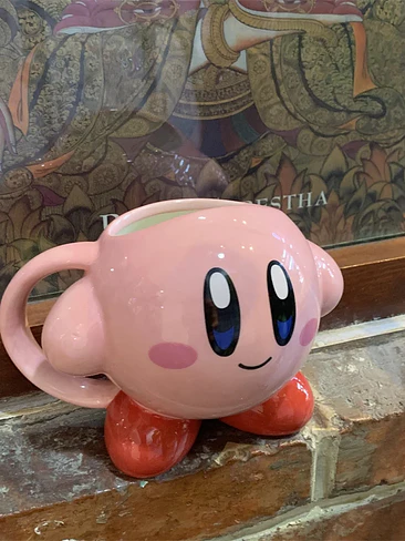 🍔 ¡COLECCIÓN DE TAZONES MUG DE CERÁMICA PREMIUM KIRBY - EDICIÓN FIGURA 3D Y KIRBY HAMBURGUESA CON TAPA! 🌸✨ 5