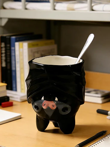 🦇 ¡TAZÓN MUG DE CERÁMICA PREMIUM MURCIÉLAGO VAMPIRO REVERSIBLE! 🖤✨ 1
