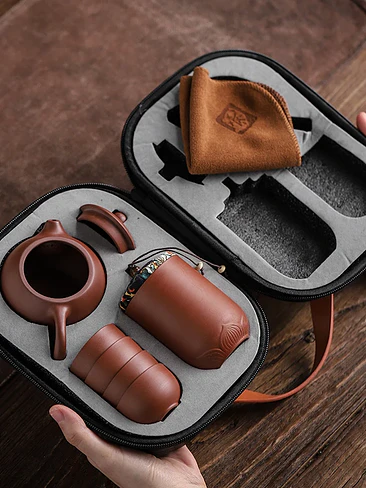 🍵 ¡SET DE TÉ DE ARCILLA ZISHA PORTÁTIL CON ESTUCHE DE VIAJE PREMIUM! 🏔️✨ 1