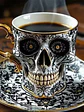 💀 ¡SET DE TAZA Y PLATO DE PORCELANA CALAVERA PUNK SKULL DE LUJO! 🖤✨ - thumbnail 2