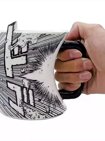 💥 ¡TAZÓN MUG DE CERÁMICA MANGA / ANIME CON EFECTO DE IMPACTO 3D! 📚🎨 3