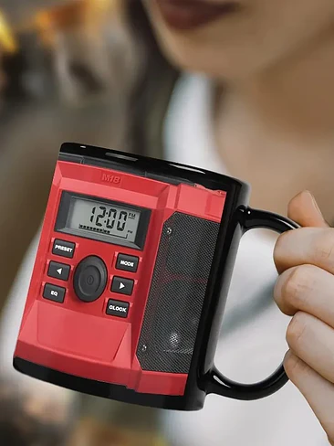 ☕ ¡TAZÓN MUG PREMIUM MILWAUKEE M18 ESTILO RADIO DE OBRA TRABAJO PESADO! 🛠️🔥 1