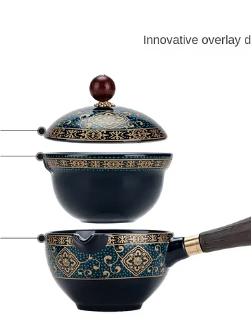 🍵 ¡SET DE TÉ CERÁMICO GONGFU CON ROTACIÓN DE 360° Y ESTUCHE DE VIAJE PREMIUM! 🏔️✨ 6