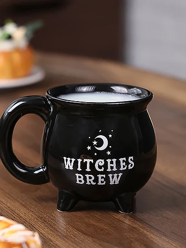 🔮 ¡TAZÓN MÁGICO CALDERO DE BRUJA WITCHES BREW! 🖤✨ 1