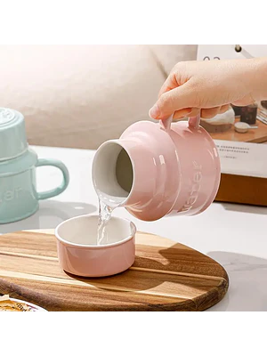 🍶 ¡TAZÓN MUG DE CERÁMICA PREMIUM PREMIUM CON TAPA / BOTELLA WATER 420ML! 🌸✨