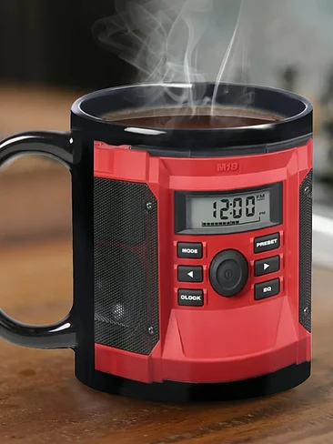 ☕ ¡TAZÓN MUG PREMIUM MILWAUKEE M18 ESTILO RADIO DE OBRA TRABAJO PESADO! 🛠️🔥 2