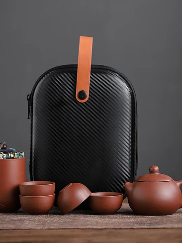 🍵 ¡SET DE TÉ DE ARCILLA ZISHA PORTÁTIL CON ESTUCHE DE VIAJE PREMIUM! 🏔️✨ 5