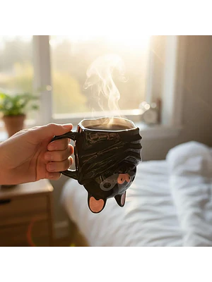 🦇 ¡TAZÓN MUG DE CERÁMICA PREMIUM MURCIÉLAGO VAMPIRO REVERSIBLE! 🖤✨
