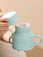 🍶 ¡TAZÓN MUG DE CERÁMICA PREMIUM PREMIUM CON TAPA / BOTELLA WATER 420ML! 🌸✨ - Miniatura 2
