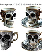 💀 ¡SET DE TAZA Y PLATO DE PORCELANA CALAVERA PUNK SKULL DE LUJO! 🖤✨ - thumbnail 5