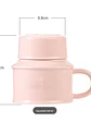 🍶 ¡TAZÓN MUG DE CERÁMICA PREMIUM PREMIUM CON TAPA / BOTELLA WATER 420ML! 🌸✨ - Miniatura 4