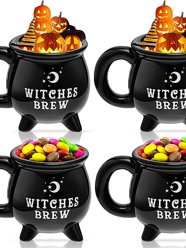 🔮 ¡TAZÓN MÁGICO CALDERO DE BRUJA WITCHES BREW! 🖤✨ 3