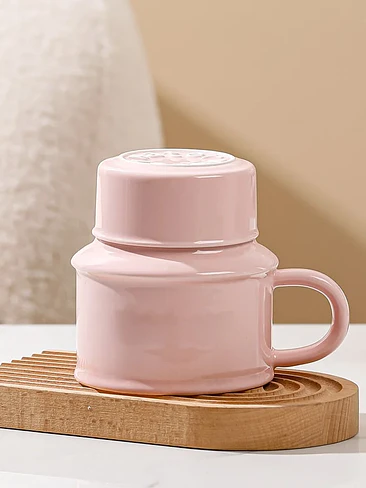 🍶 ¡TAZÓN MUG DE CERÁMICA PREMIUM PREMIUM CON TAPA / BOTELLA WATER 420ML! 🌸✨ 6