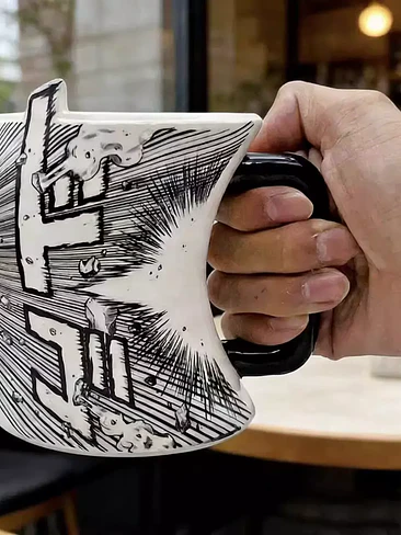 💥 ¡TAZÓN MUG DE CERÁMICA MANGA / ANIME CON EFECTO DE IMPACTO 3D! 📚🎨 8