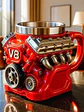 ☕ ¡TAZÓN PREMIUM CON DISEÑO DE MOTOR V8 METÁLICO! 🏎️🔥 - Miniatura 2