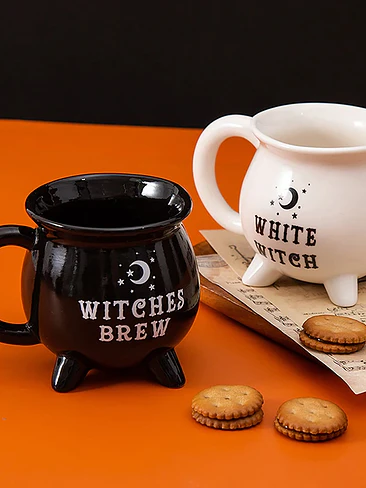 🔮 ¡TAZÓN MÁGICO CALDERO DE BRUJA WITCHES BREW! 🖤✨ 4