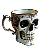 💀 ¡SET DE TAZA Y PLATO DE PORCELANA CALAVERA PUNK SKULL DE LUJO! 🖤✨ - thumbnail 8