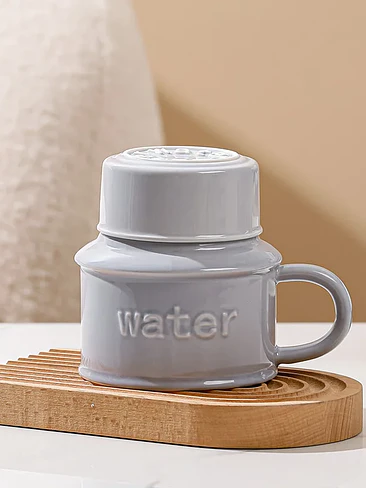 🍶 ¡TAZÓN MUG DE CERÁMICA PREMIUM PREMIUM CON TAPA / BOTELLA WATER 420ML! 🌸✨ 9