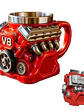 ☕ ¡TAZÓN PREMIUM CON DISEÑO DE MOTOR V8 METÁLICO! 🏎️🔥 - Miniatura 7