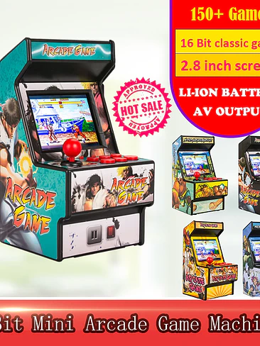 🕹️ ¡MINI MÁQUINA ARCADE PORTÁTIL RETRO DE 16 BITS! 👾✨ 1
