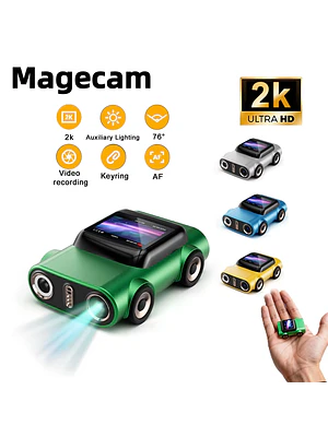📸 ¡MINI CÁMARA DIGITAL MAGECAM 2K ULTRA HD ESTILO AUTO DE CARRERAS! 🏎️✨