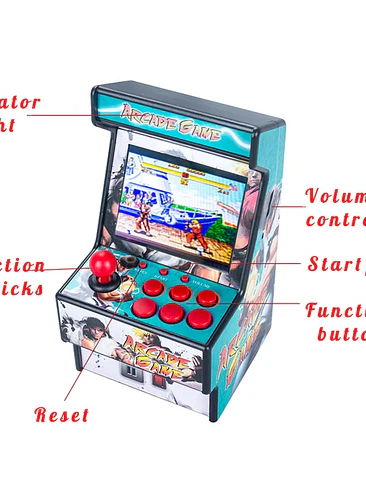 🕹️ ¡MINI MÁQUINA ARCADE PORTÁTIL RETRO DE 16 BITS! 👾✨ 4