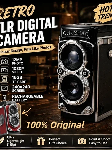 📸 ¡CÁMARA DIGITAL RETRO TLR CHUZHAO 100% ORIGINAL! 🎞️✨ 1
