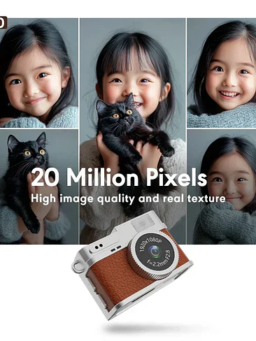 📸 ¡MINI CÁMARA DIGITAL ULTRA COMPACTA RETRO VINTAGE! 🎞️✨ 4