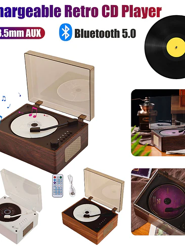 💿 ¡REPRODUCTOR DE CD RETRO LIGHT LUXURY PREMIUM! ✨🎶 6