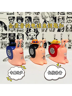 🐌 ¡El Coleccionable Definitivo de One Piece! Llaveros Grabadores de Den Den Mushi 🏴‍☠️✨