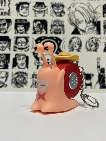 🐌 ¡El Coleccionable Definitivo de One Piece! Llaveros Grabadores de Den Den Mushi 🏴‍☠️✨ 5