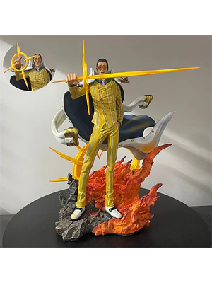 🌋 ¡EL PODER DE LA LUZ EN TU COLECCIÓN! ESTATUA PREMIUM DEL ALMIRANTE KIZARU BORSALINO (ONE PIECE) 🌋