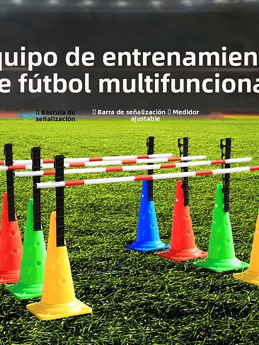  EQUIPO DE ENTRENAMIENTO CANINO  MULTIFUNCIONAL  SET DE CONOS Y BARRAS DE AGILIDAD AJUSTABLES 🏃‍♂️⚡ 1
