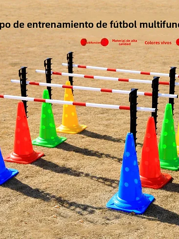  EQUIPO DE ENTRENAMIENTO CANINO  MULTIFUNCIONAL  SET DE CONOS Y BARRAS DE AGILIDAD AJUSTABLES 🏃‍♂️⚡ 2