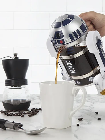 🌌 ¡QUE LA FUERZA TE ACOMPAÑE CADA MAÑANA! CAFETERA PRENSA FRANCESA EDICIÓN EXCLUSIVA R2-D2 (STAR WARS) 🌌 4