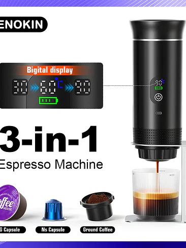 ☕🔥 CAFETERA ESPRESSO PORTÁTIL 3 EN 1 — CAFÉ PERFECTO DONDE QUIERAS 🔥☕ 1