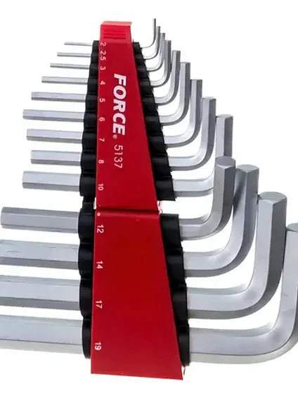 Juego De Llaves Allen 2.0-19mm. 13 Piezas (5137), Force 1
