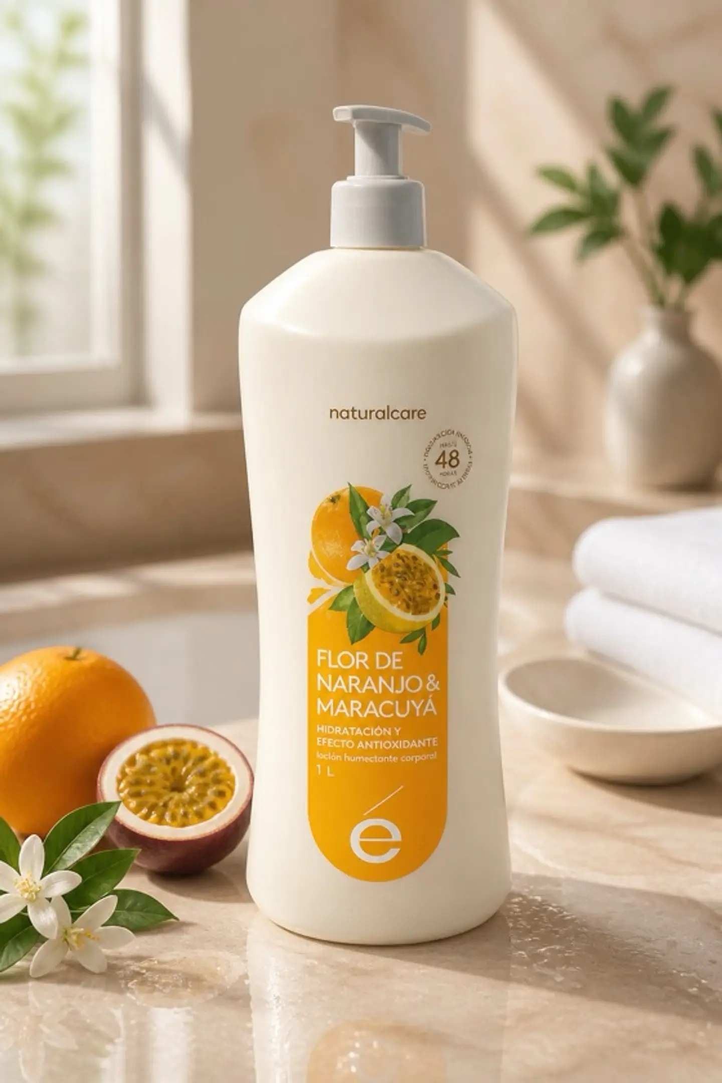 Crema flor de naranjo y maracuyá 1L 1