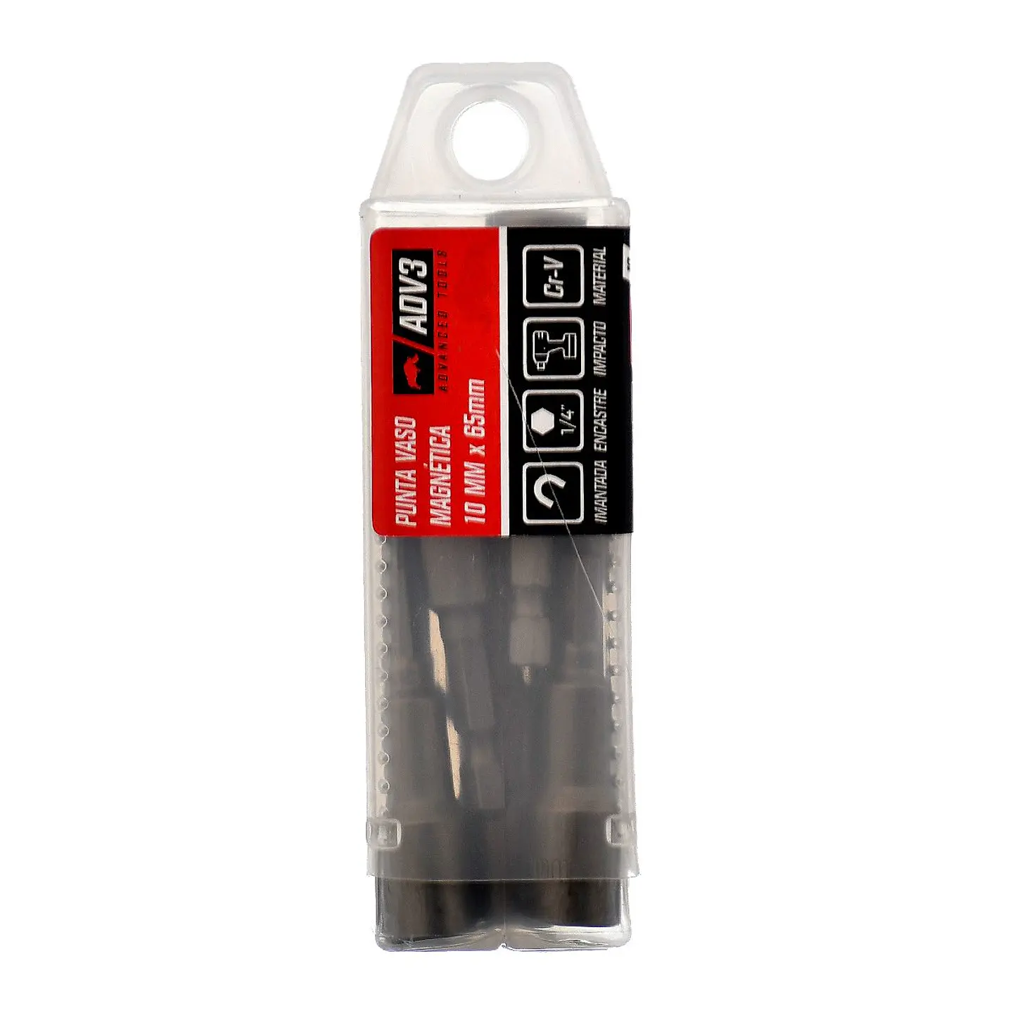 PUNTA VASO MAGNÉTICA 10 MM X 65 MM X 10 UNIDADES 1