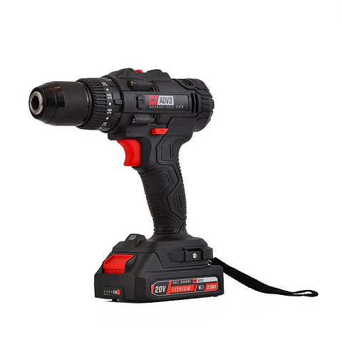 TALADRO PERCUTOR INALÁMBRICO DE 20 V CON 2 BATERÍAS