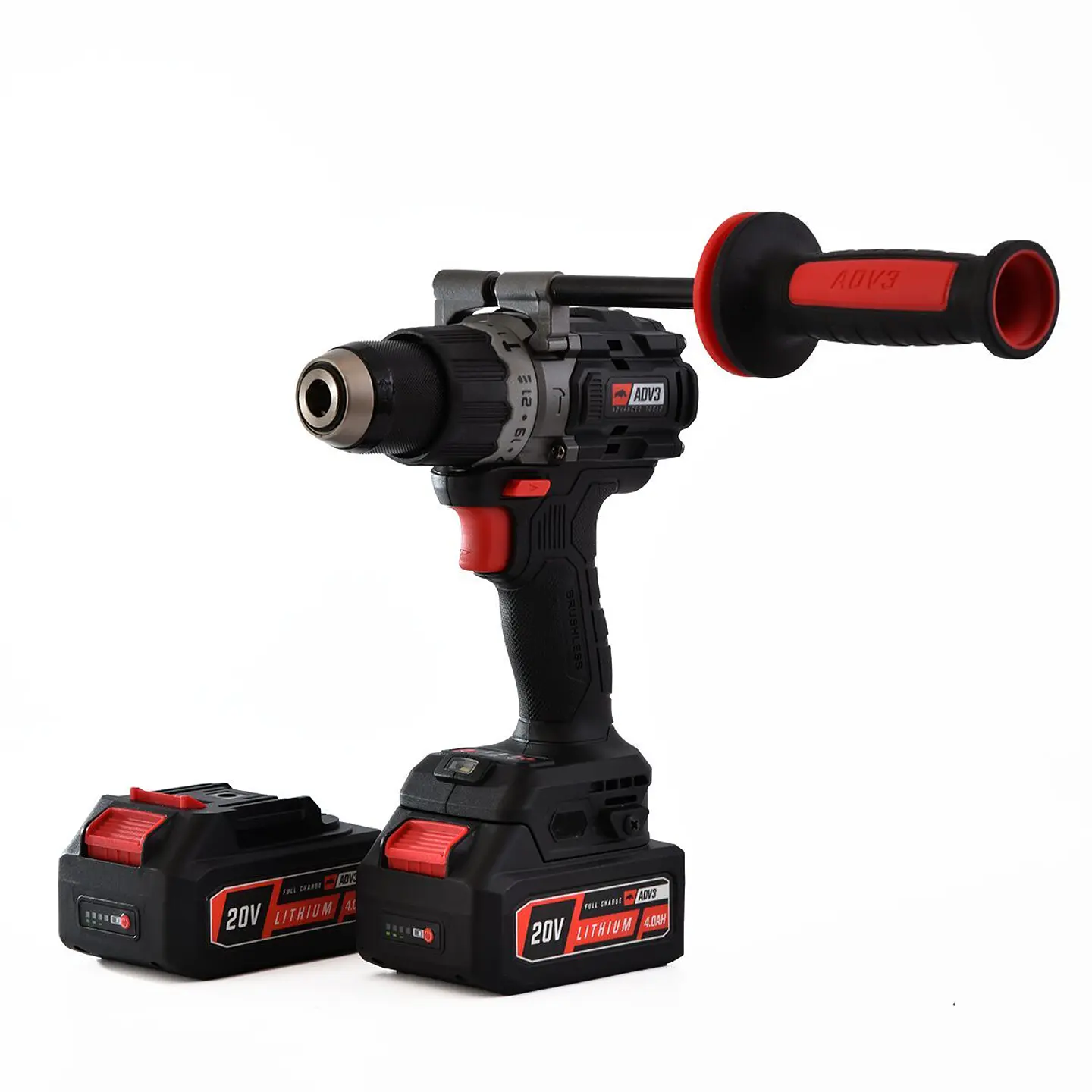 TALADRO DE IMPACTO 20 V CON MOTOR BRUSHLESS CON 2 BATERÍAS 2