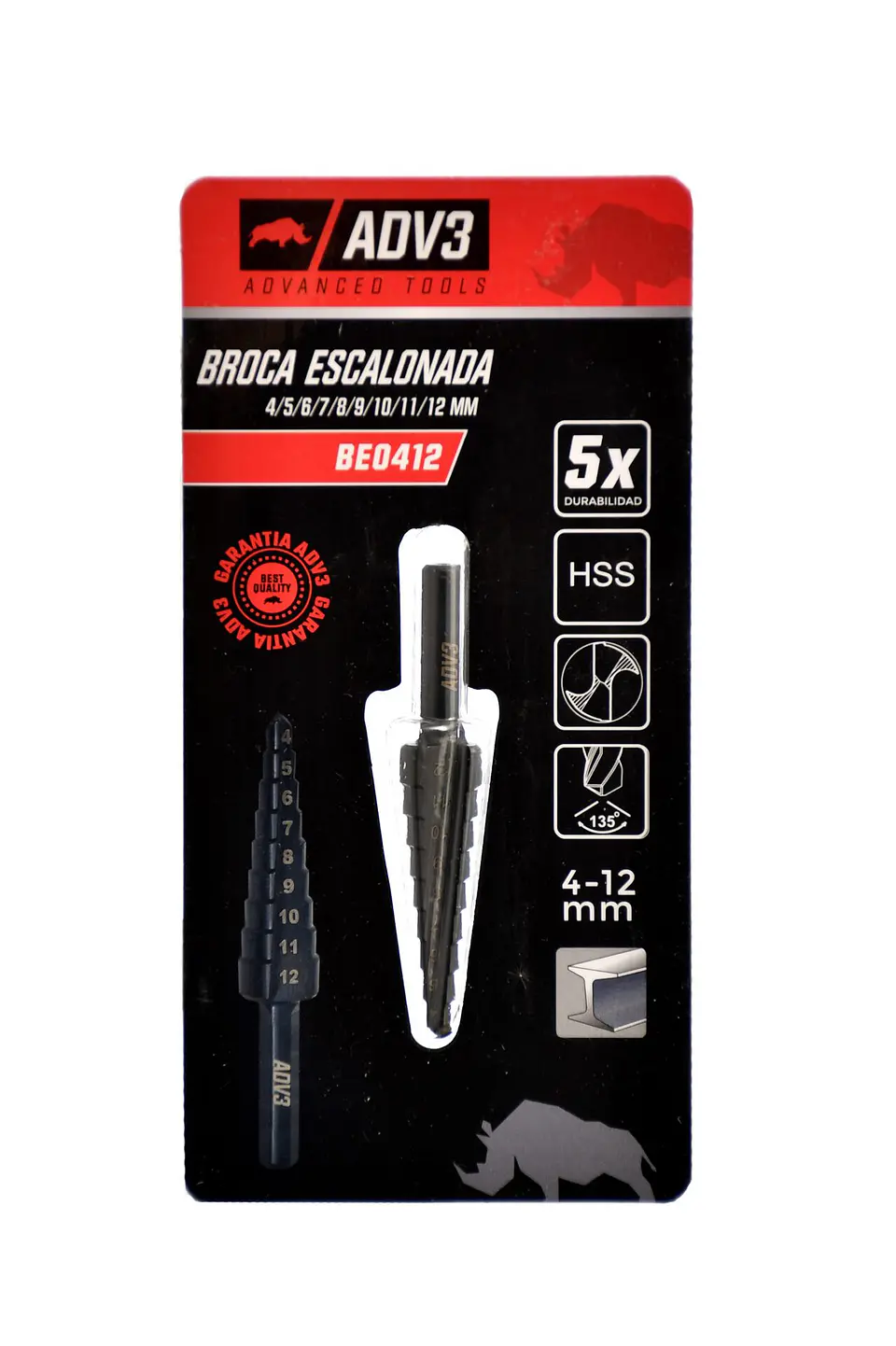 BROCA ESCALONADA 4 A 12 MM 1