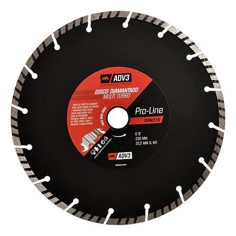 DISCO DIAMANTADO MULTI-TURBO 230mm ADV3