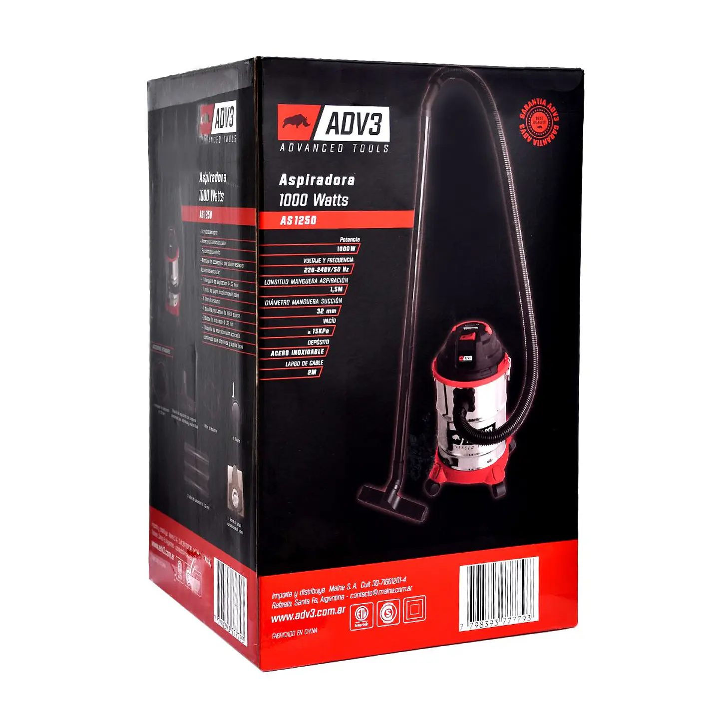 ASPIRADORA DE 1000 W CAPACIDAD DE TANQUE 15 L 2