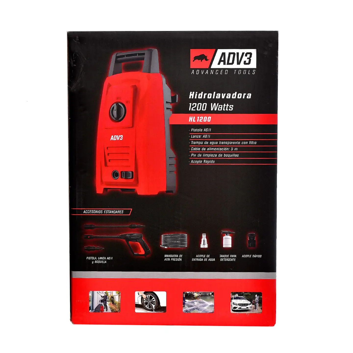 HIDROLAVADORA DE 1200 W 90 BAR 2