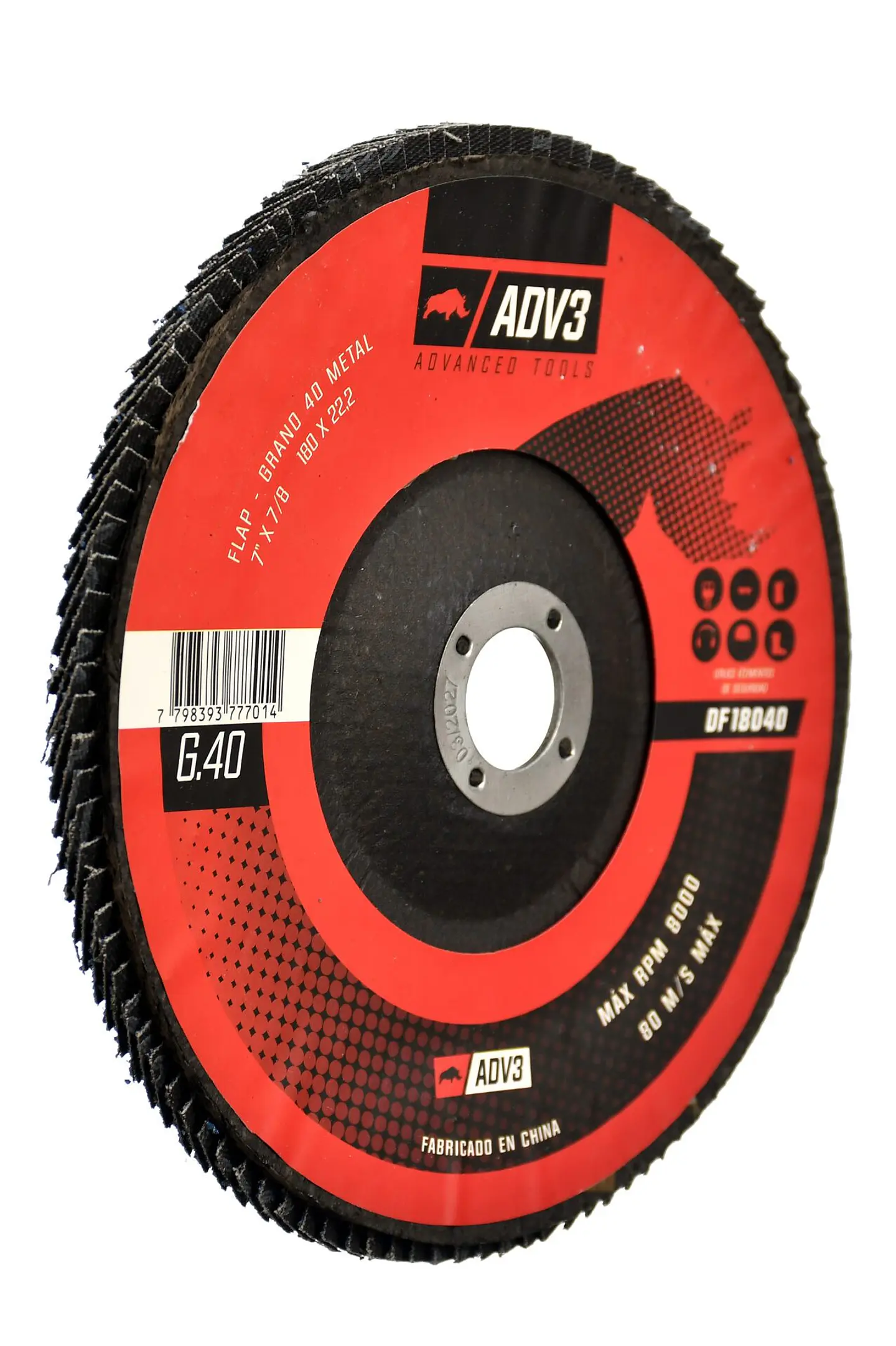 Discos Flap ADV3 180mm x10 Grano 40 2