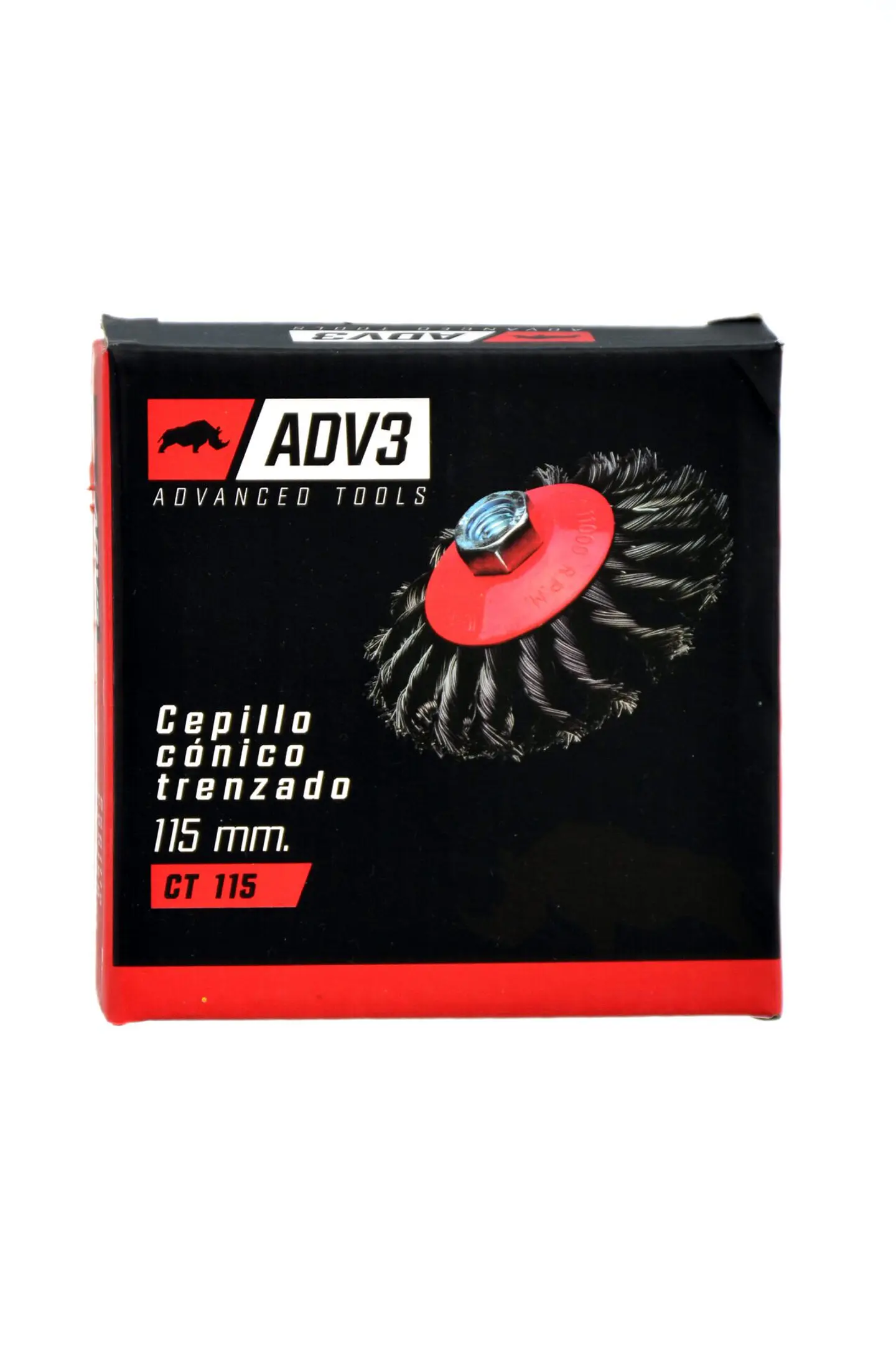 CEPILLO CÓNICO TRENZADO DE 115 MM 3